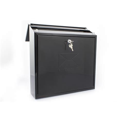 black metal post box|galvanised steel post box.